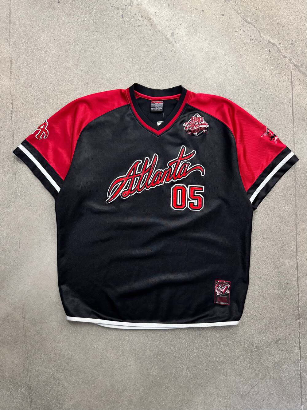 Vintage 90s FUBU Atlanta City Series Baseball Jersey - XXL